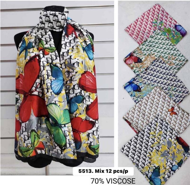 Szaliki damskie Roz Standard, Mix Kolor Paczka 12 szt